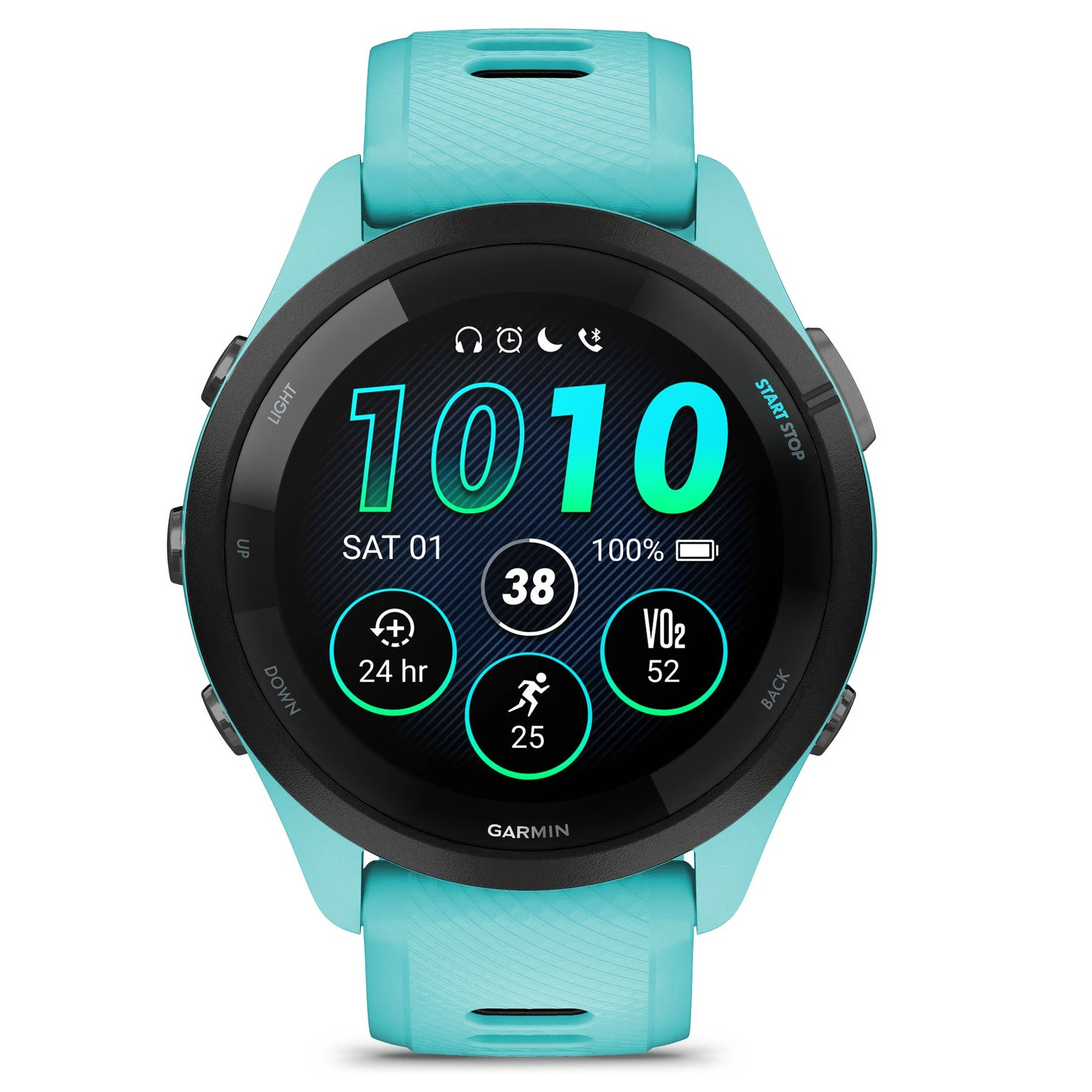 1. Garmin Forerunner 265 ceas multisport GPS AMOLED 46 mm - albastru
