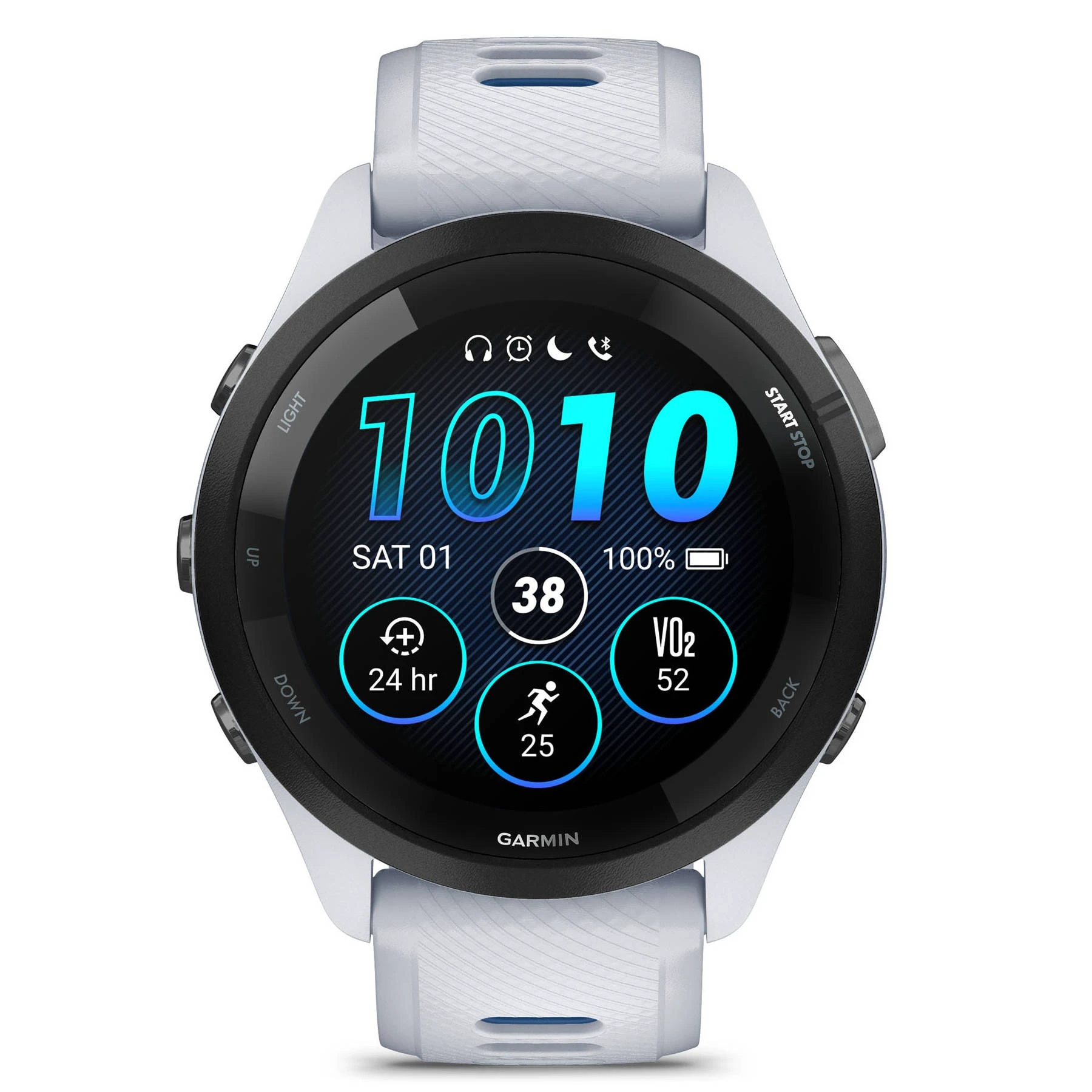 1. Garmin Forerunner 265 ceas multisport GPS AMOLED 46 mm - alb