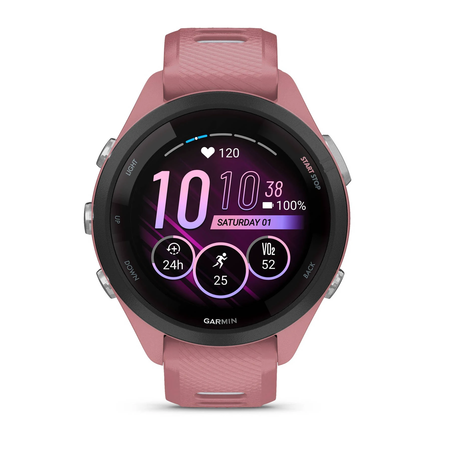 1. Garmin Forerunner 265s ceas multisport GPS AMOLED 42 mm - roz