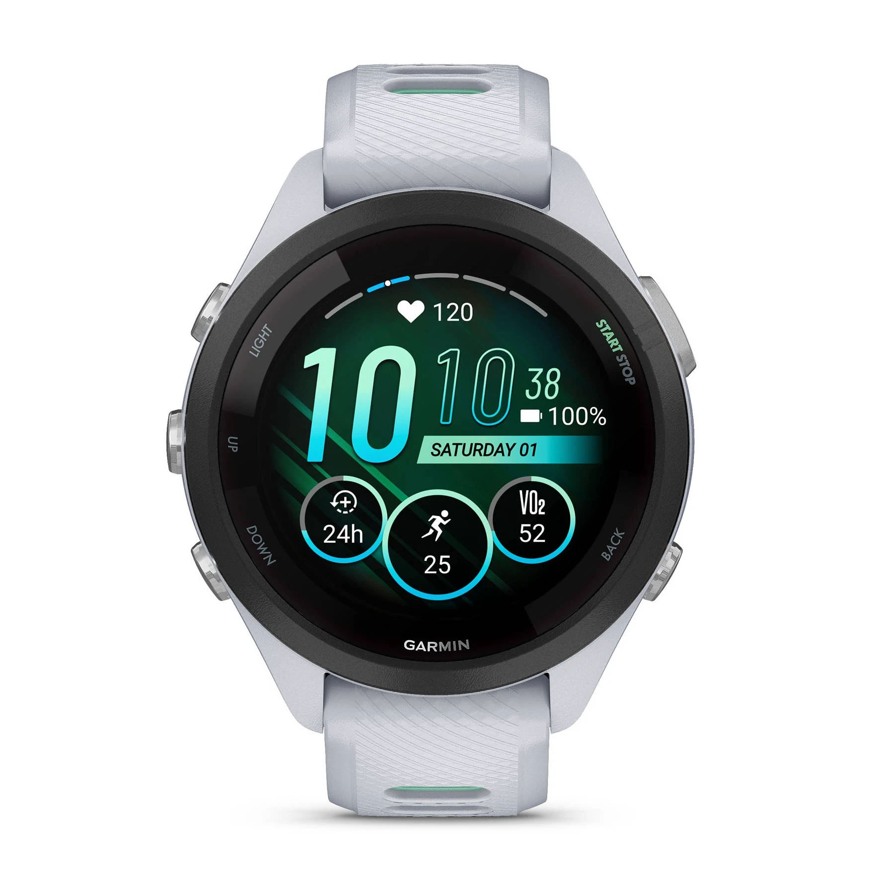 1. Garmin Forerunner 265s ceas multisport GPS AMOLED 42 mm - alb