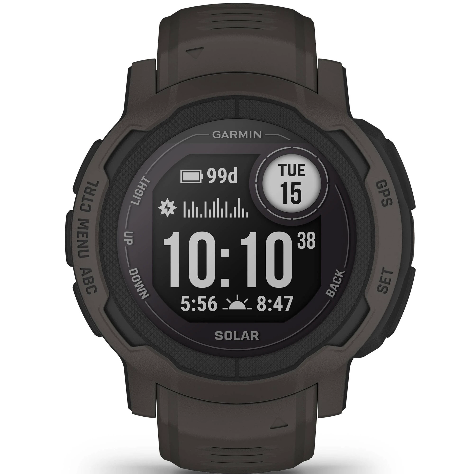 1. Garmin - Instinct 2 Solar smartwatch robust cu GPS - Graphite