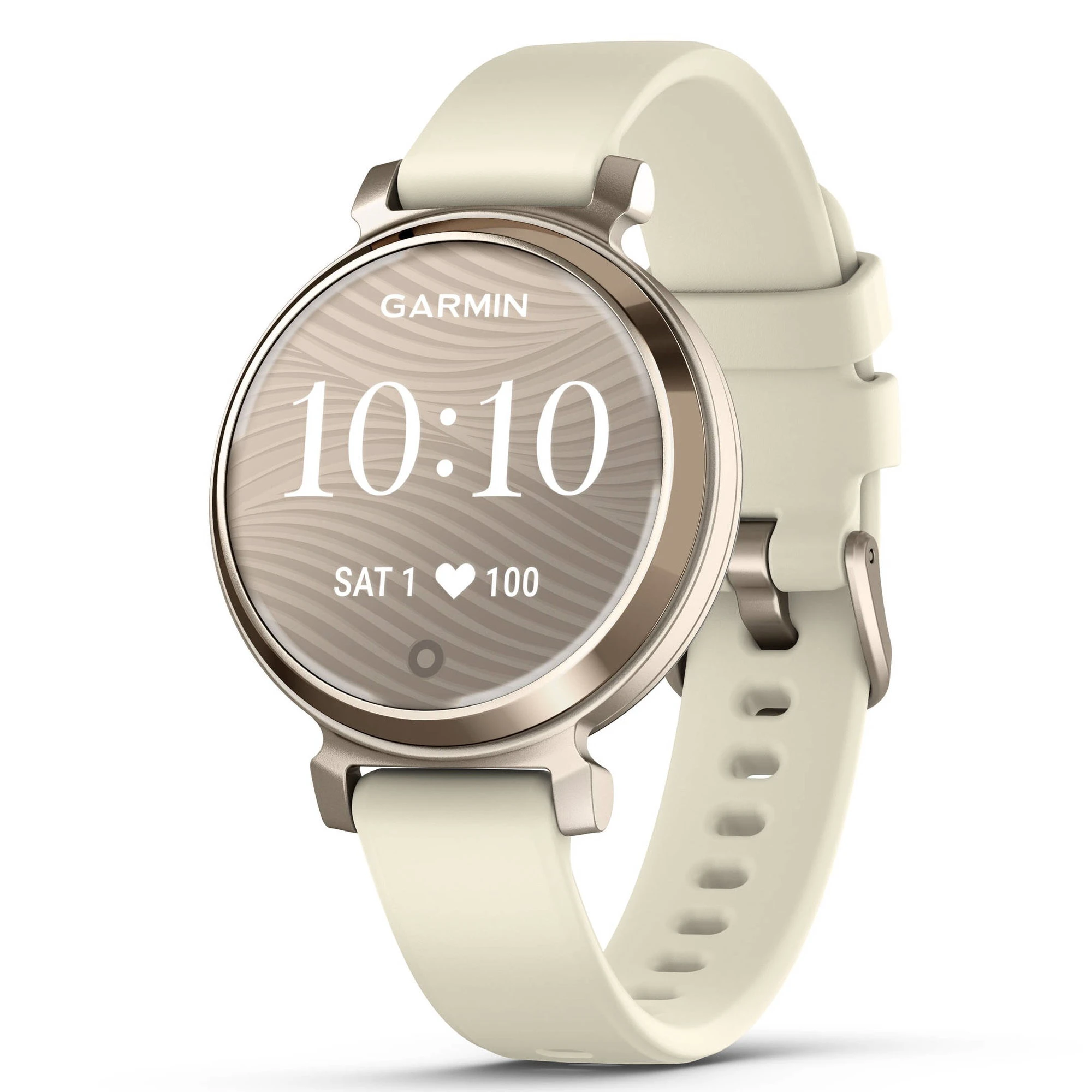 1. Garmin - Lily 2 smartwatch - crem auriu - curea nucă de cocos din silicon