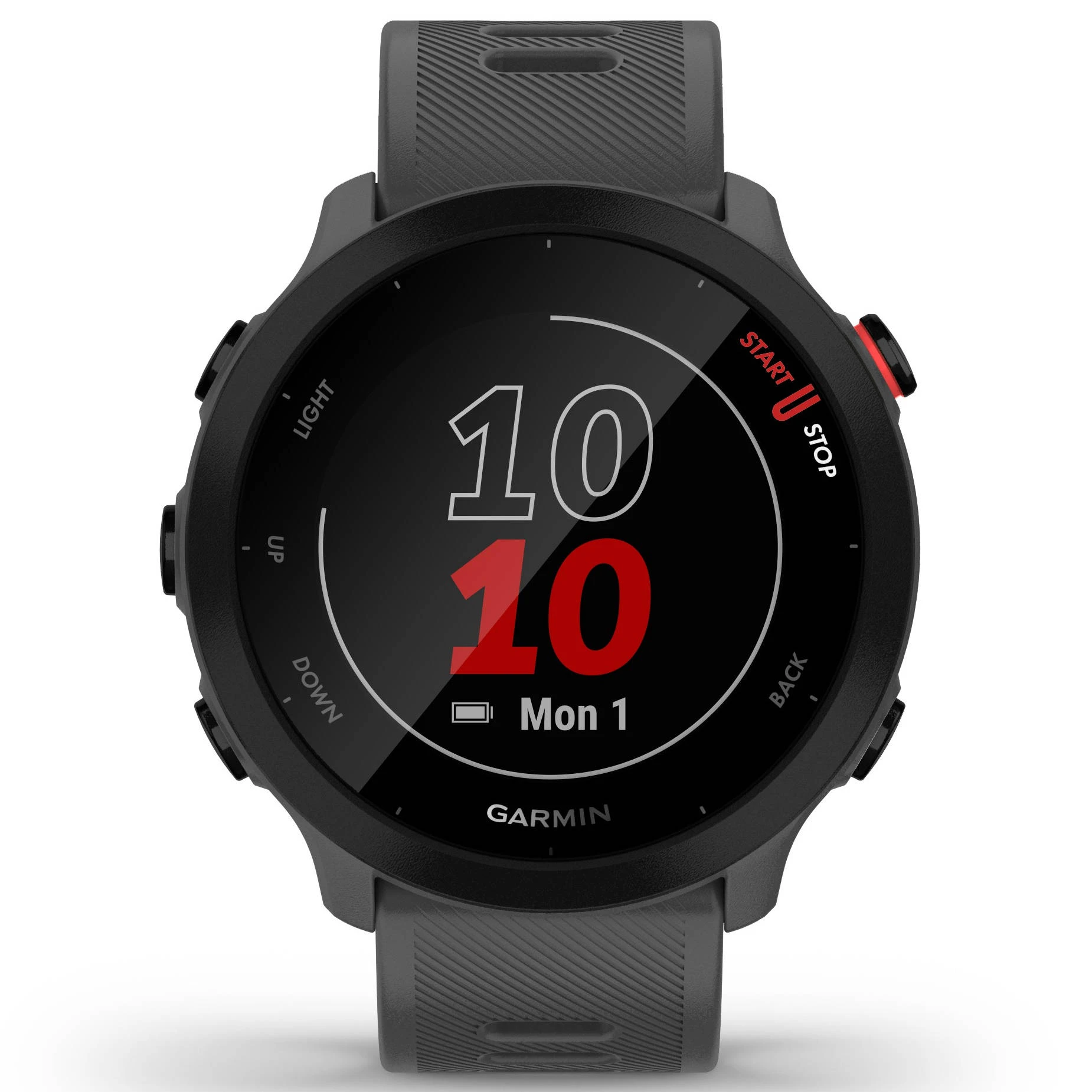 1. Garmin Forerunner 55 - ceas inteligent pentru alergare si bicicleta - gri