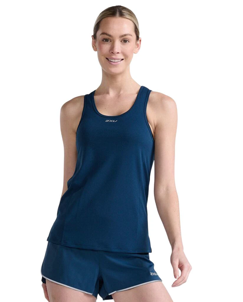 1. 2XU - maiou tehnic pentru femei - Light Speed Singlet - moonlight-silver-reflective