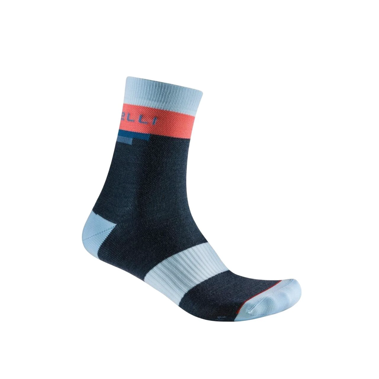 1. Castelli - sosete ciclism - Velocissima 2 Thermal - bleumarin |bleu | corai - S/M - 35-38