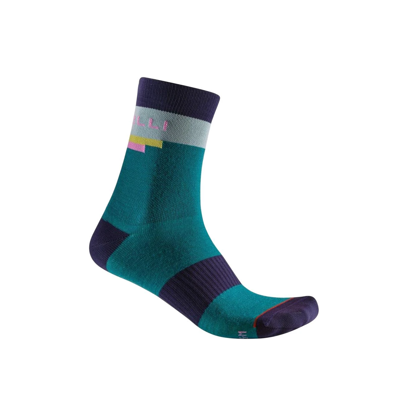 1. Castelli - sosete ciclism - Velocissima 2 Thermal - turcoaz |bleumarin | gri - S/M - 35-38
