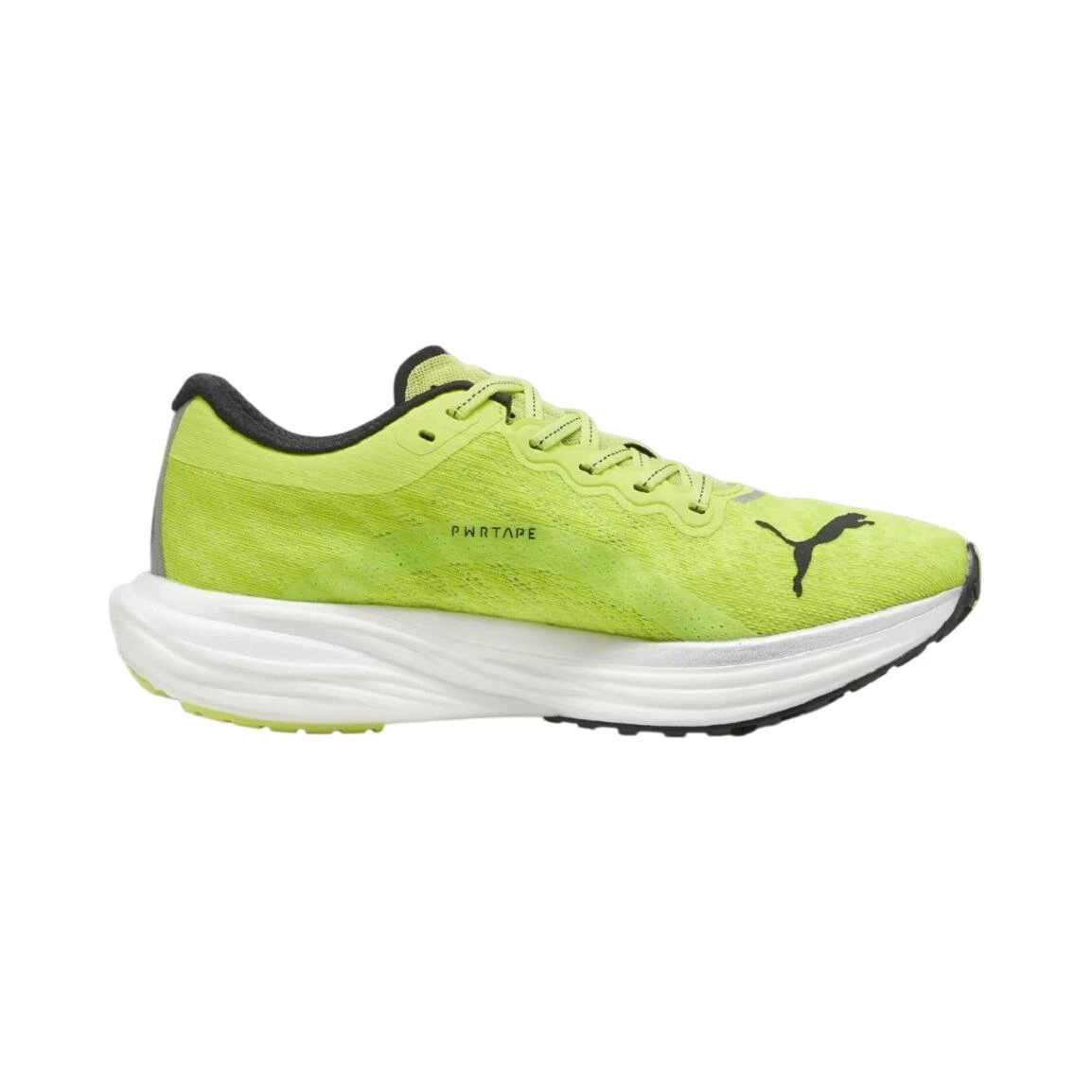 1. Puma - pantofi alergare pentru barbati Deviate Nitro 2 - verde fluo Lime Pow negru alb