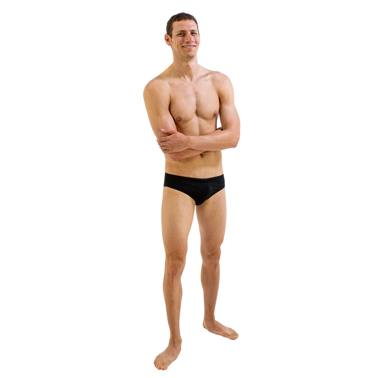 1. Finis - Slip inot barbati - Brief Solid - negru