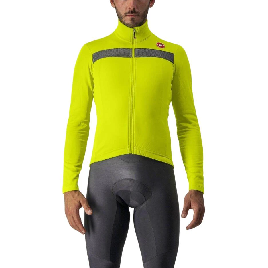 1. Castelli - tricou maneca lunga 14-20 gr C - Puro 3 FZ - galben fluo | reflex