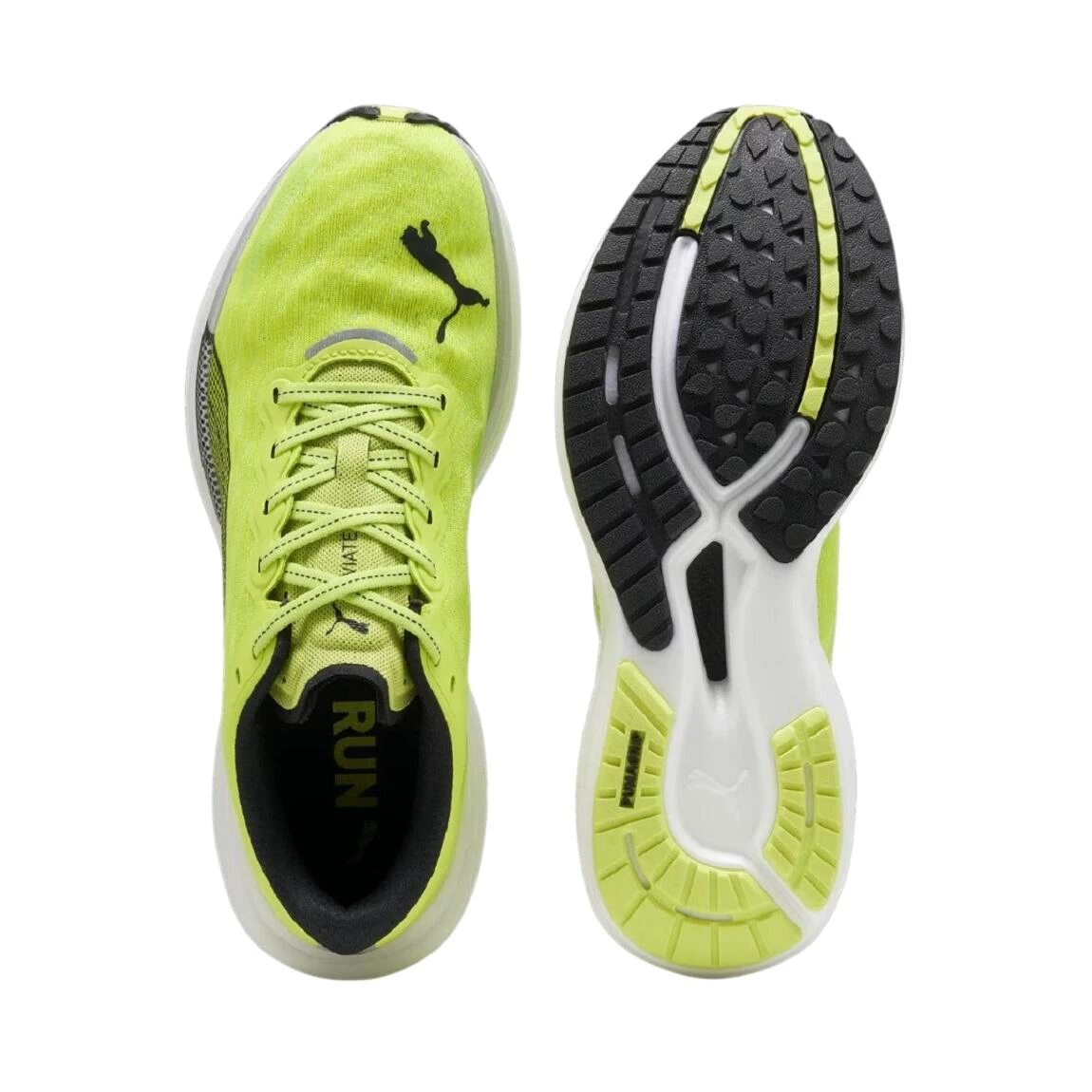 2. Puma - pantofi alergare pentru barbati Deviate Nitro 2 - verde fluo Lime Pow negru alb