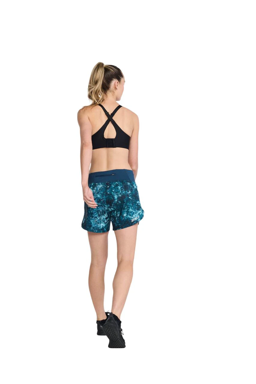 3. 2XU - Pantaloni scurti de alergare pentru femei Aero 5 inch Shorts - albastru multicolor