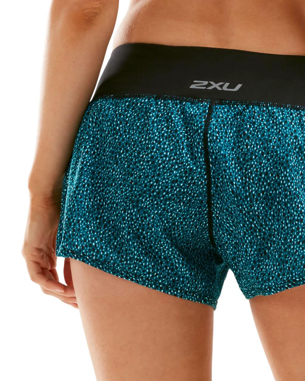6. 2XU - Short alergare XVENT Free Short 3" W - Rain Spot- Ocean Teal