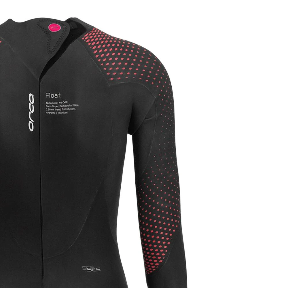 4. Orca - costum neopren triatlon pentru femei Athlex Float wetsuit with High Buoyancy - negru rosu plutitor