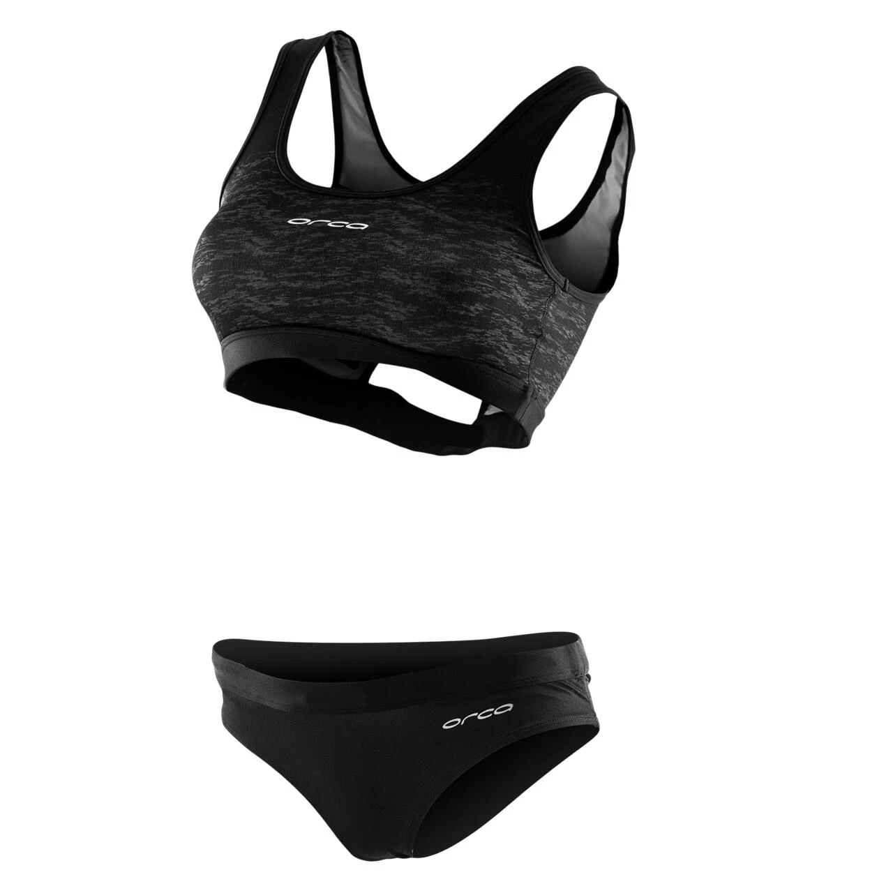 1. Orca - Costum de baie doua piese Femei - negru