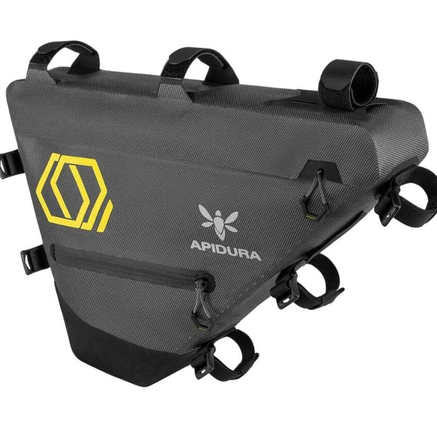 1. Apidura - geanta cadru bicicleta Expedition Full Frame Pack 6 litri - gri negru galben