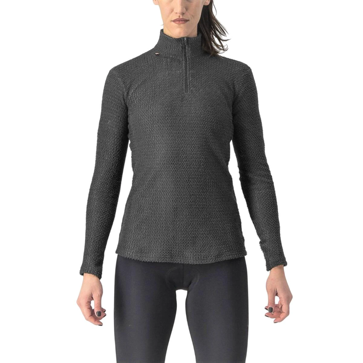 1. Castelli - bluza de corp ciclism pentru femei vreme rece maneca lunga Cold Days W 2nd Layer - negru