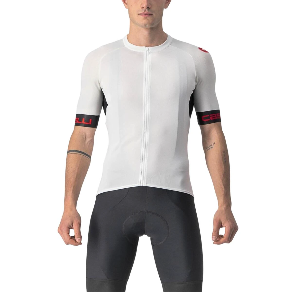 1. Castelli - tricou ciclism barbati cu maneca scurta Entrata VI jersey - alb negru rosu