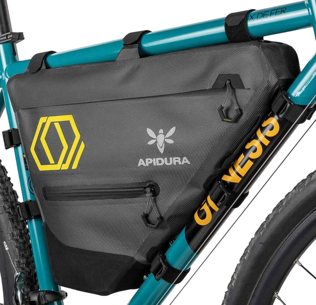 2. Apidura - geanta cadru bicicleta Expedition Full Frame Pack 6 litri - gri negru galben