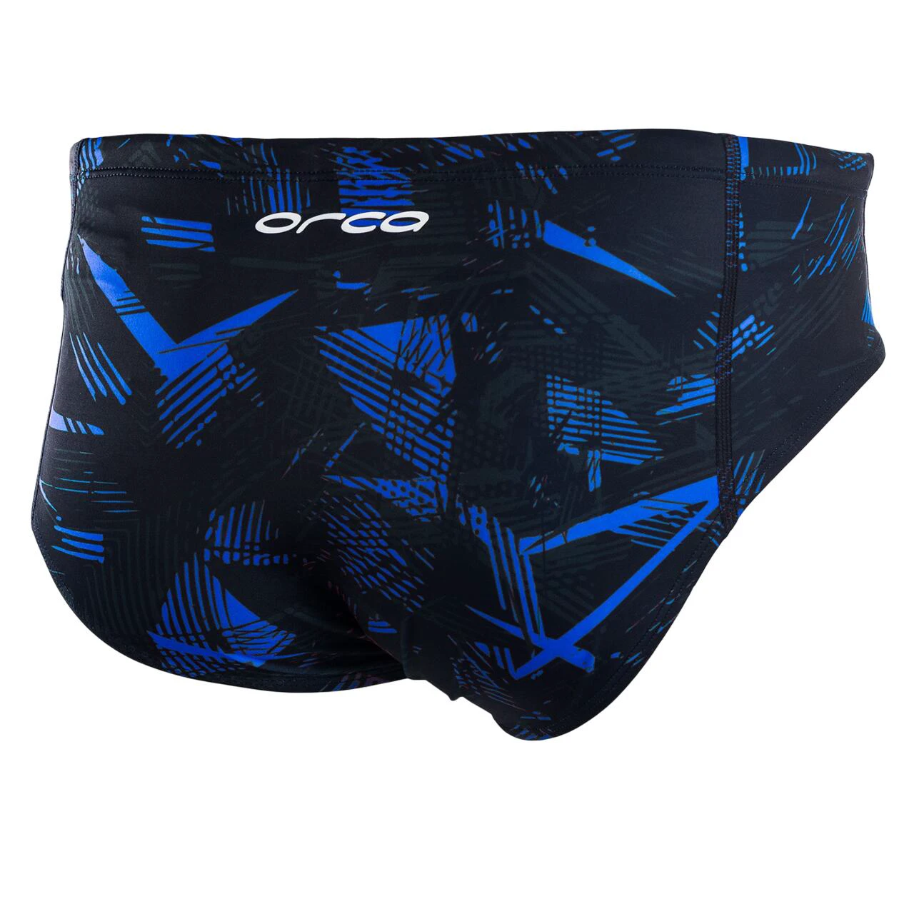 2. Orca - Slip inot pentru barbati Brief swimsuit - print negru albastru