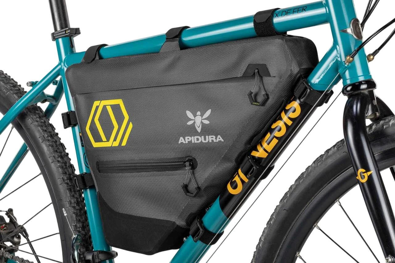 2. Apidura - geanta cadru bicicleta Expedition Full Frame Pack 14 litri - gri negru galben
