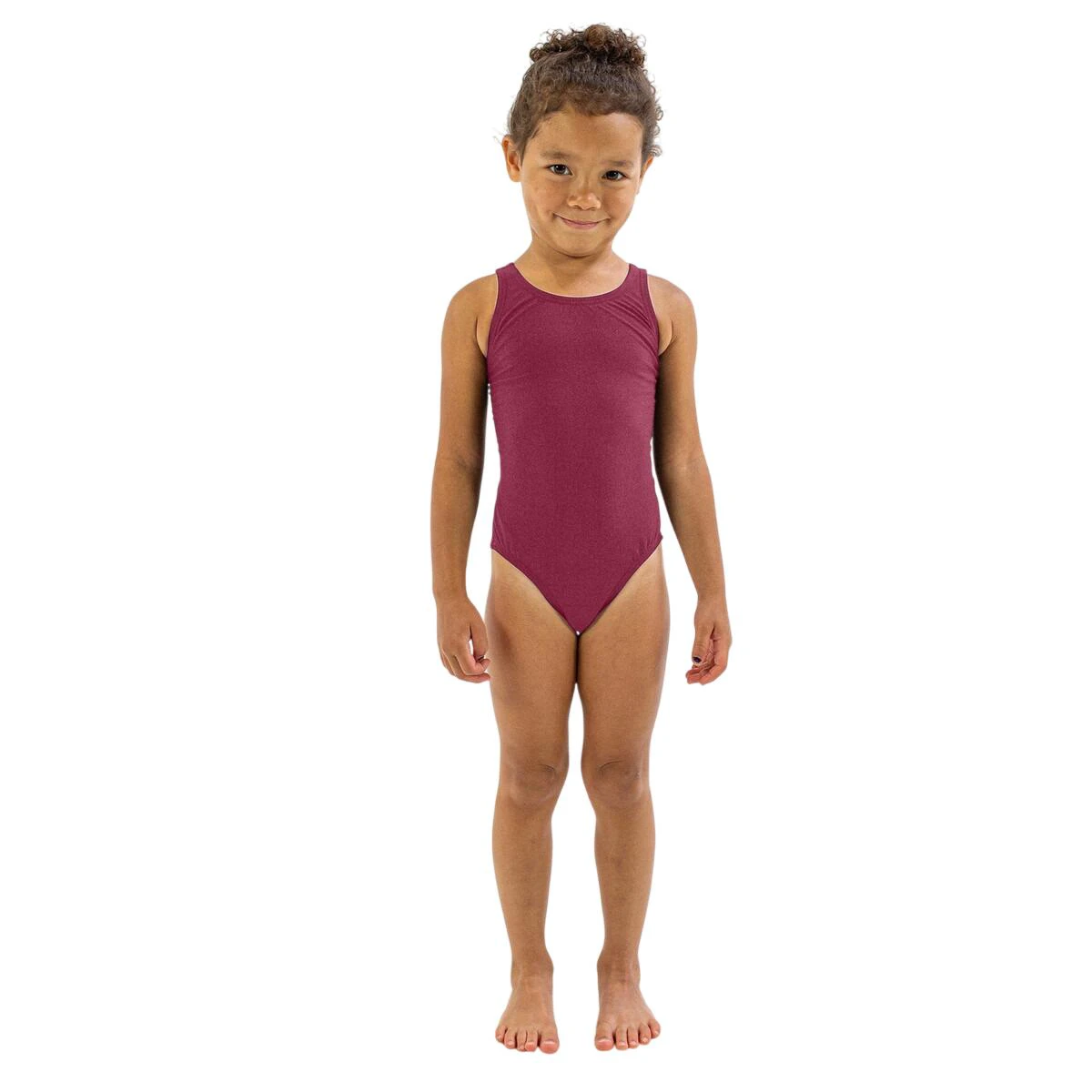 1. Finis - Costum de baie intreg Fete Bladeback - mov inchis cabernet solid