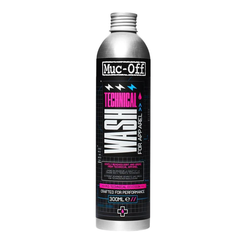 1. Muc-Off - detergent pentru haine tehnice bicicleta Technical Wash for apparel - 300ml