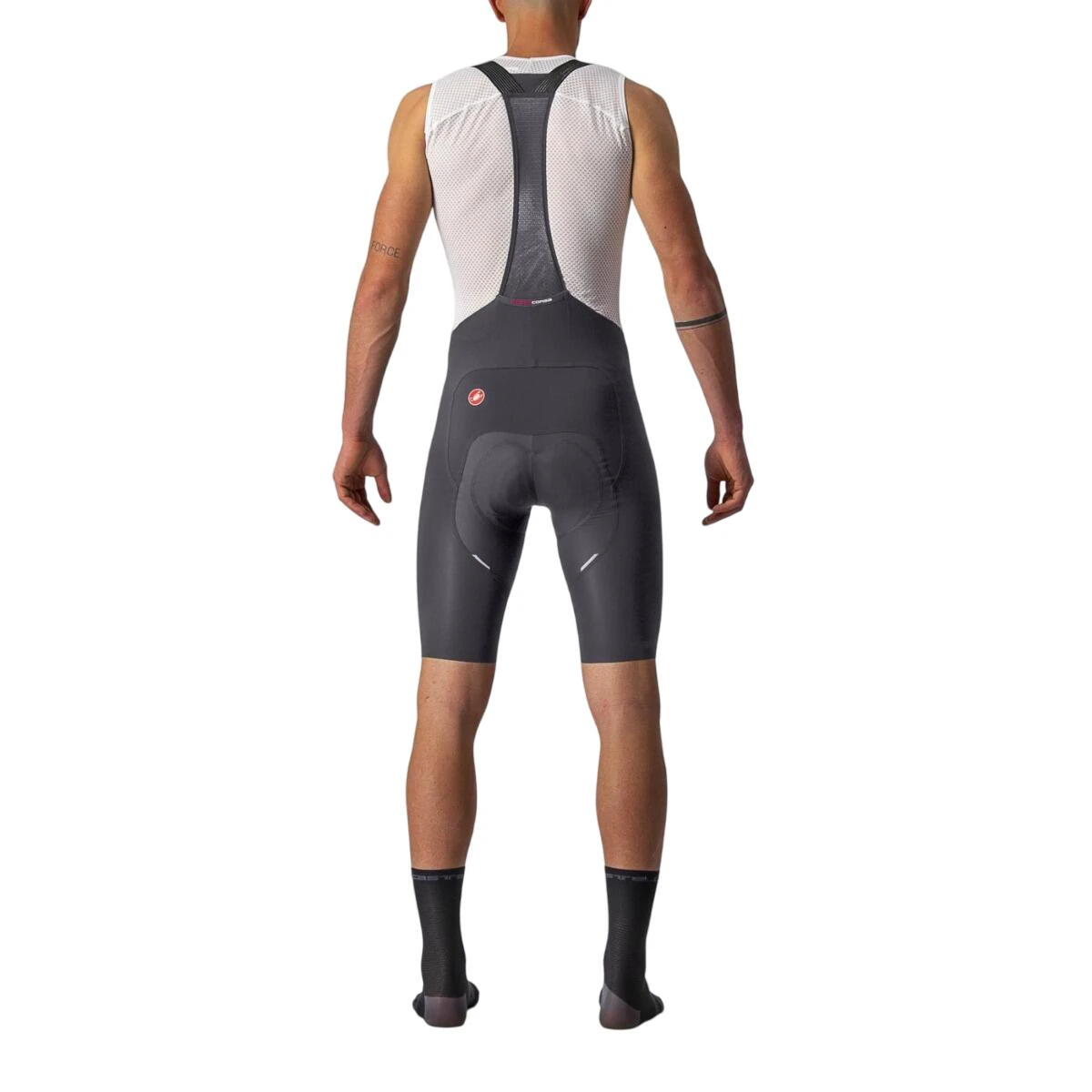 2. Castelli - Pantaloni ciclism scurti cu bretele Free Aero RC bibshorts - gri antracit