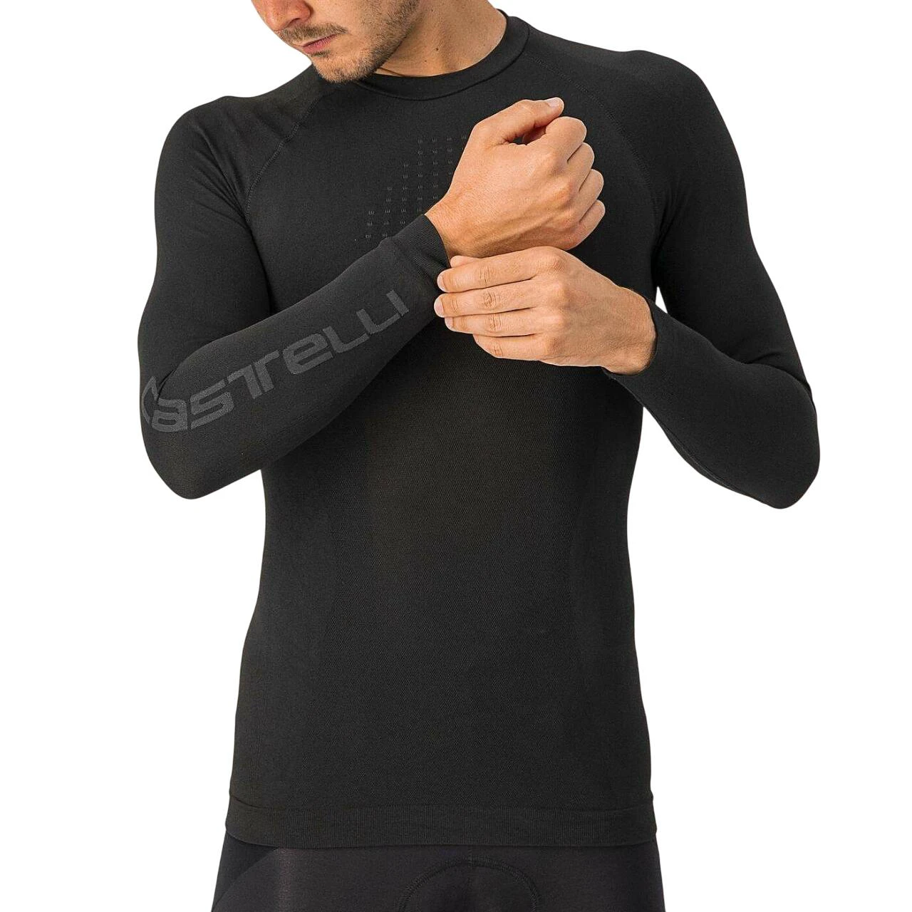 3. Castelli bluza de corp cu maneca lunga Core Seamless Base Layer LS - negru