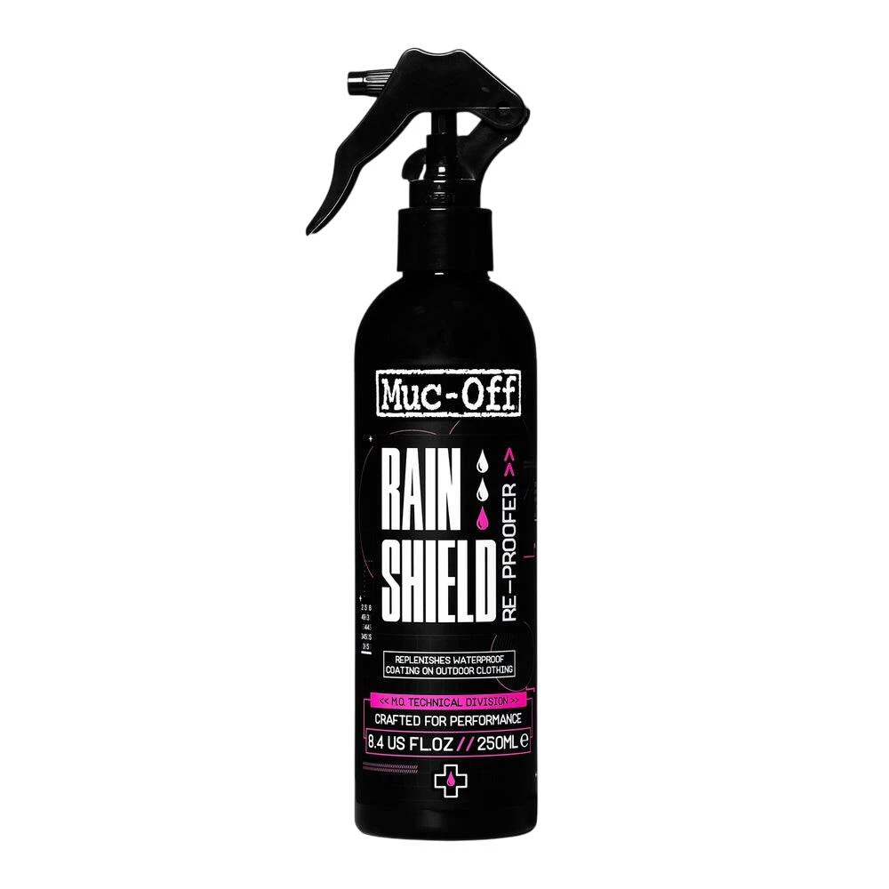 1. Spray Muc-Off Rain Shield Re-proofer 250ml
