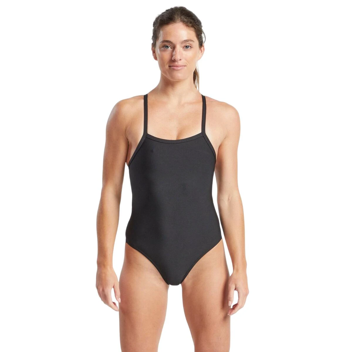 Finis - Costume de baie intreg pentru femei - Skinback Solid - negru - 61529