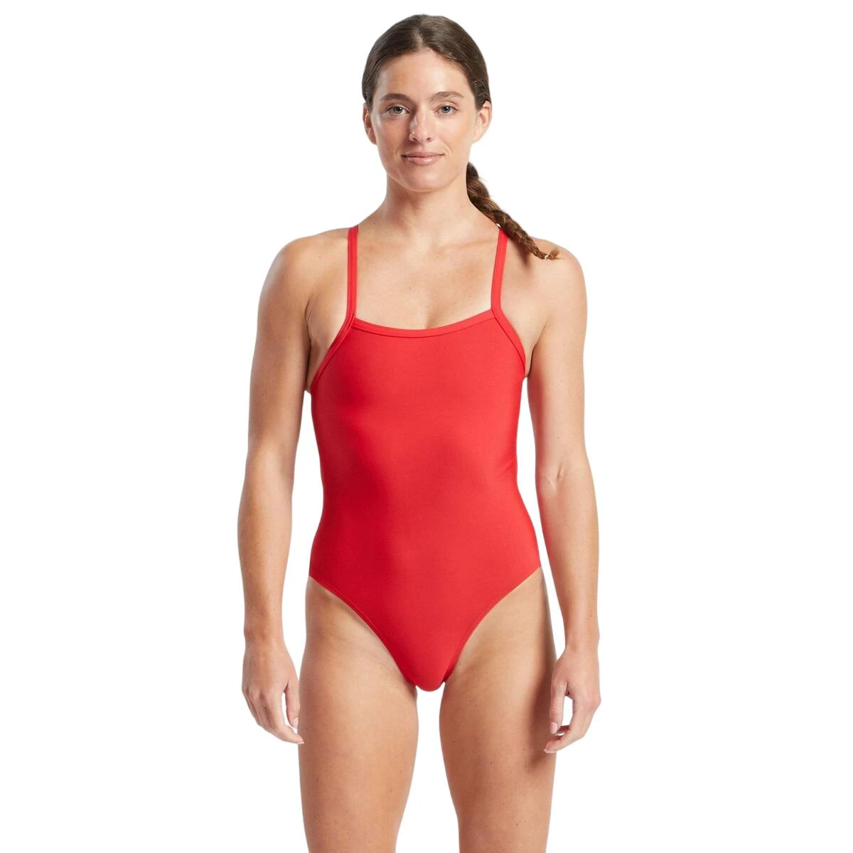 1. Finis - Costume de baie intreg pentru femei - Skinback Solid - rosu