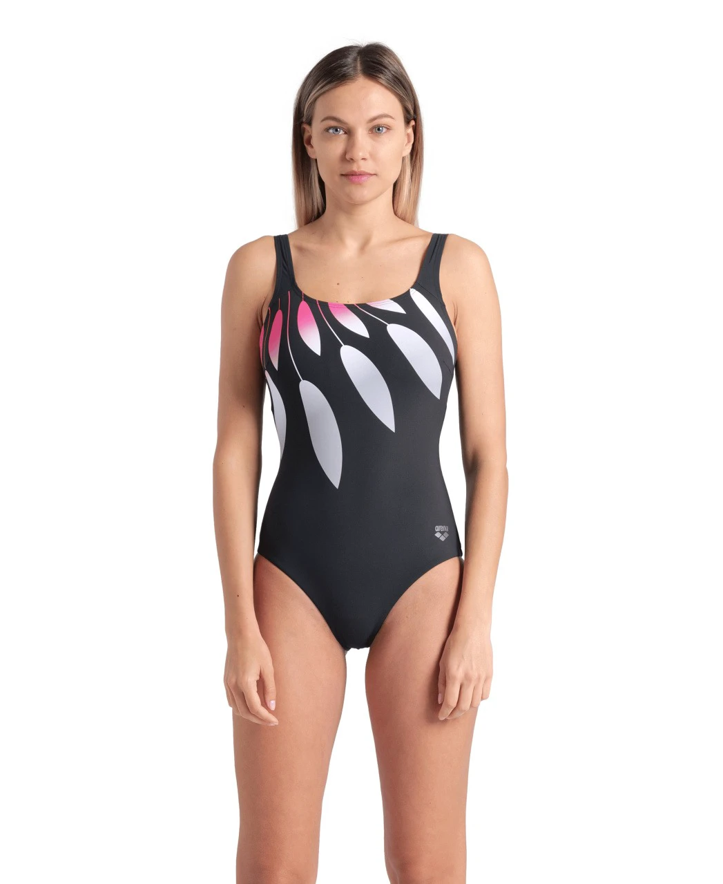 1. Arena - costum inot femei intreg - W Swimsuit Giuliana Squared Back C - Night Grey I Night Grey I Multi