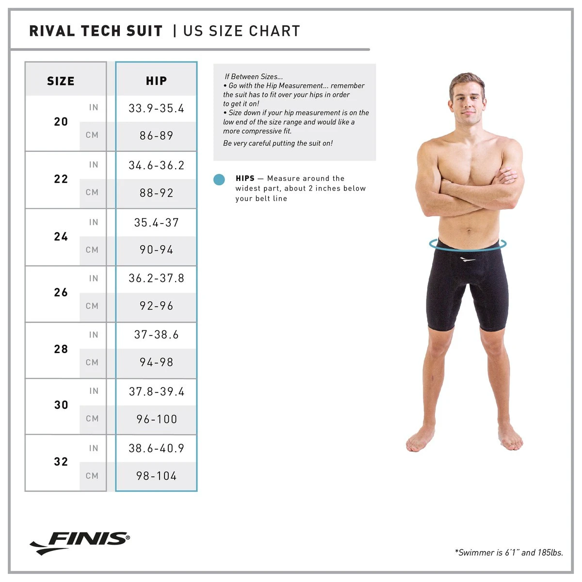 9. Finis - Costum inot tehnic pentru baieti sau barbati - Rival Jammer - negru