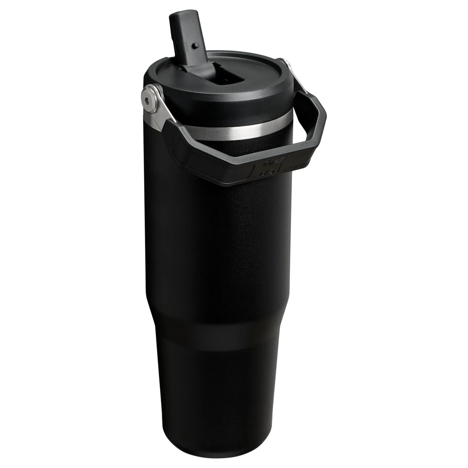 2. Stanley - termos tip sticla cu pai - Iceflow Flip Straw Tumbler 2.0 - negru - 0.89 L