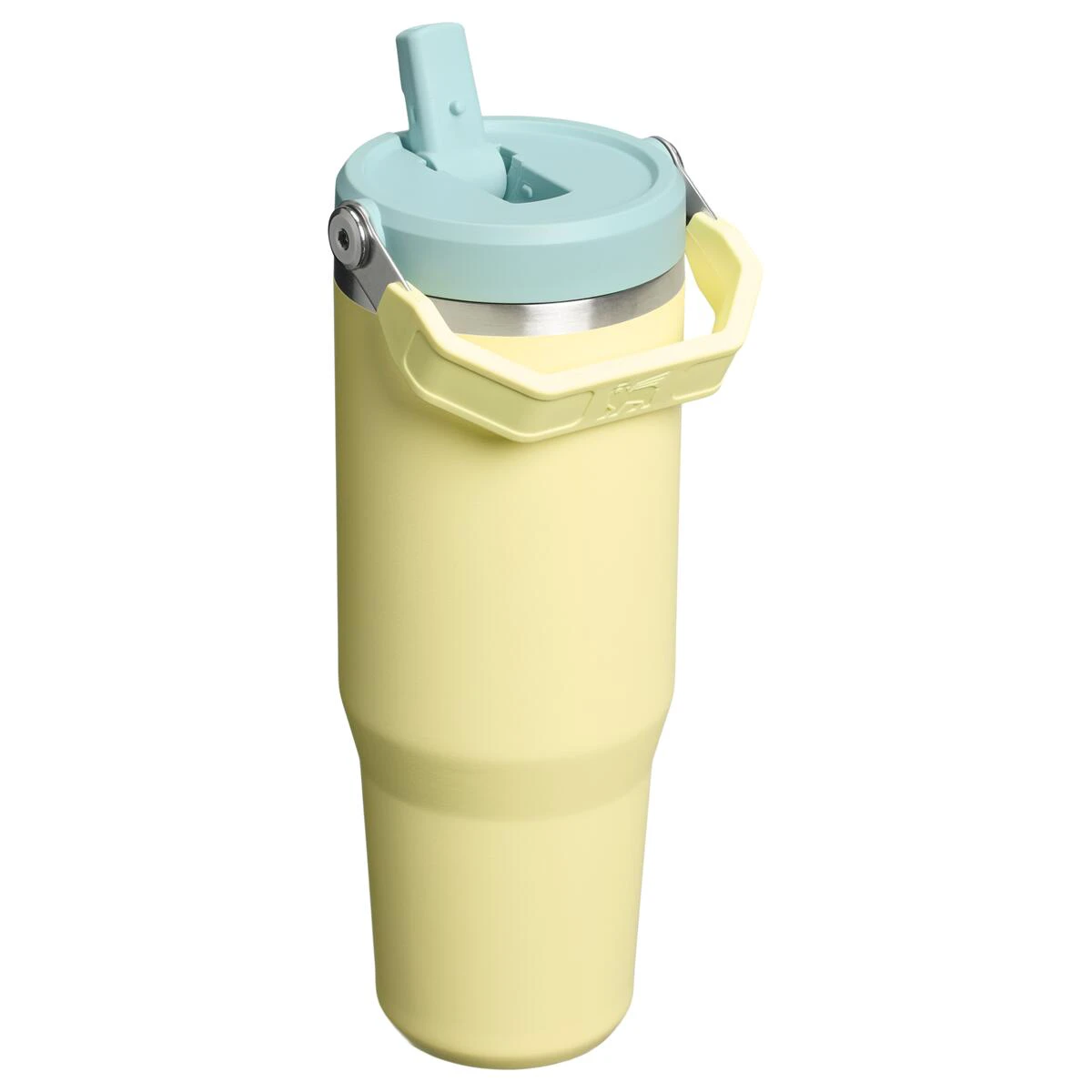 2. Stanley - termos tip sticla cu pai - Iceflow Flip Straw Tumbler 2.0 - galben - 0.89 L