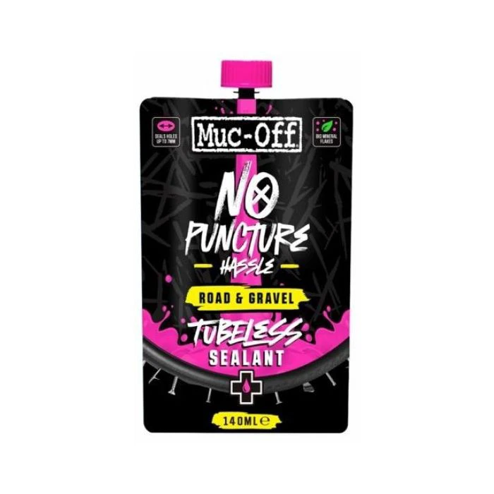 1. Muc-Off - solutie antipana - No Puncture Hassle - Road si Gravel Tubeless - 140 ml