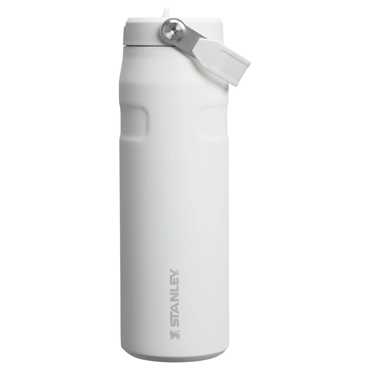1. Stanley - termos tip sticla cu pai - Iceflow Flip Straw 2.0 - alb - 0.7 L
