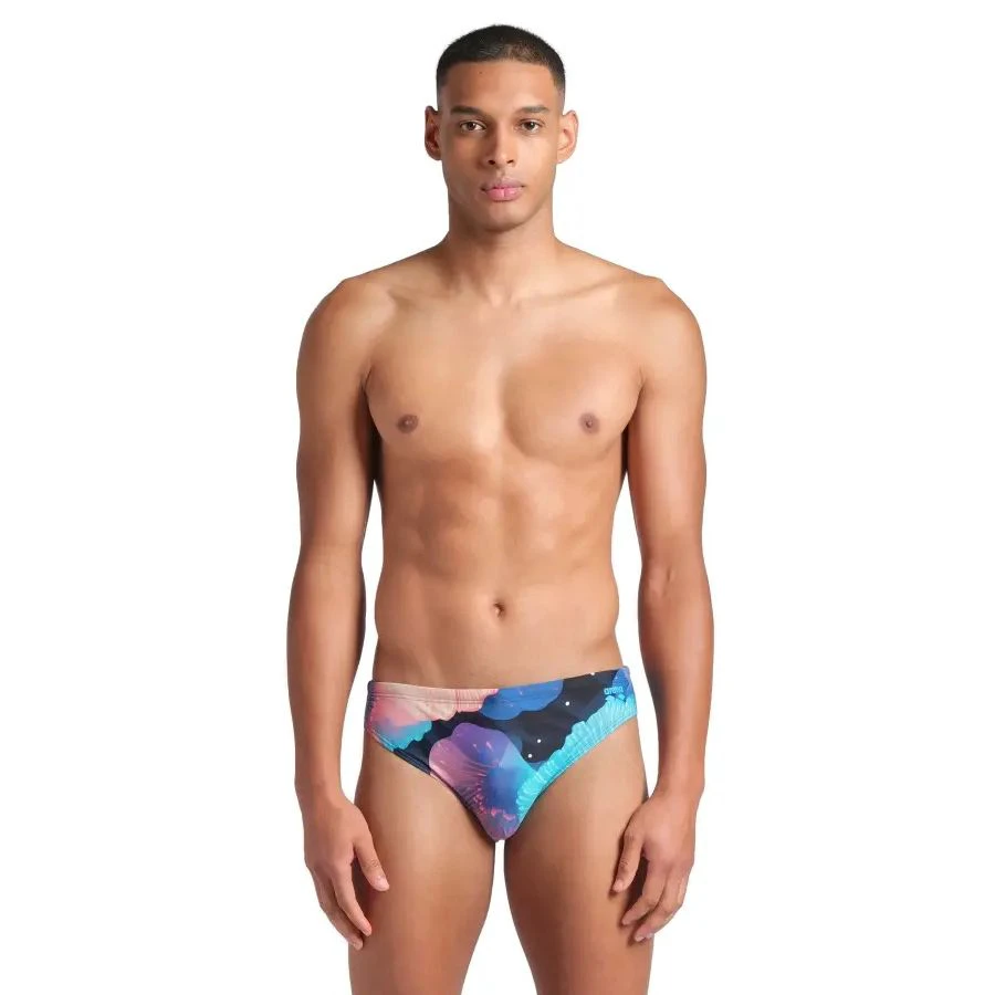 1. Arena - costum inot barbati - slip - Swim Br Allover - Calypso I Coral Multi