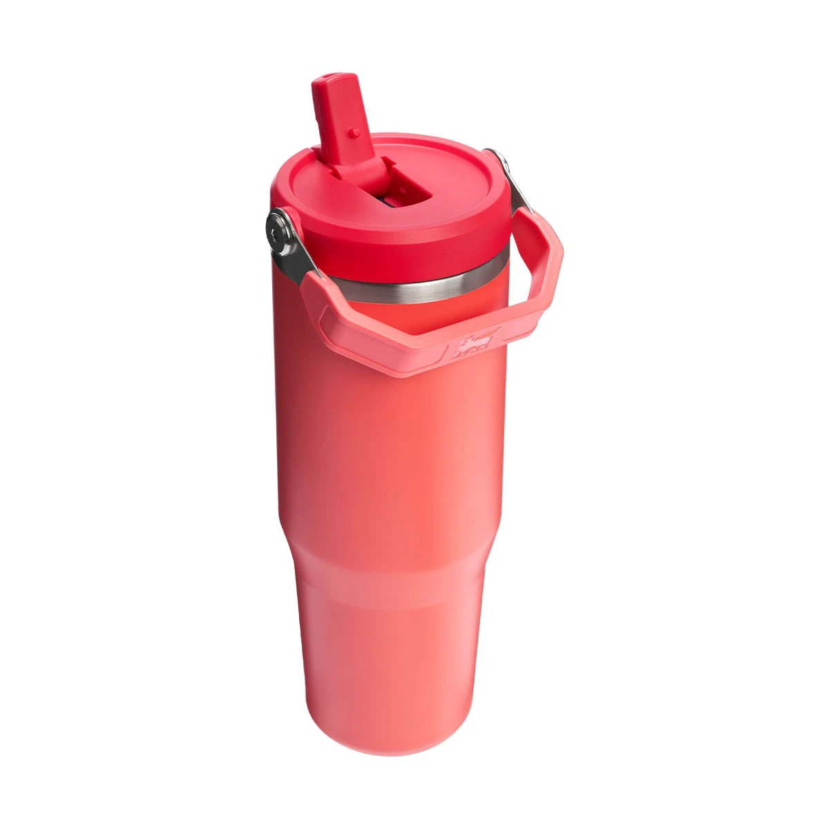 2. Stanley - termos tip sticla cu pai - Iceflow Flip Straw Tumbler 2.0 - coral - 0.89 L