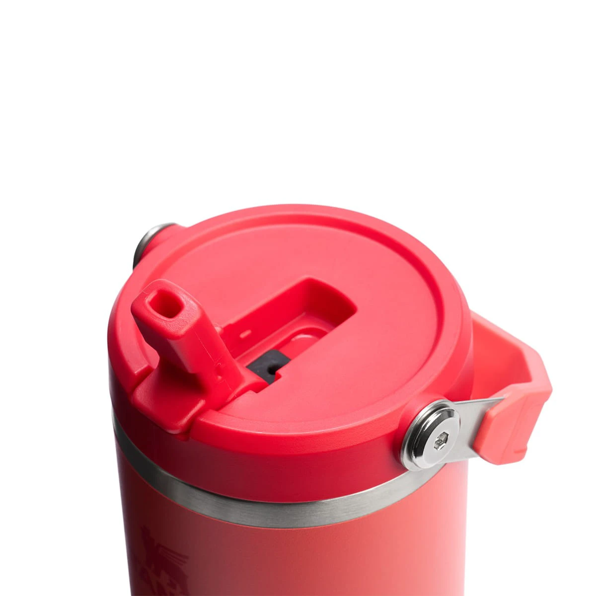 3. Stanley - termos tip sticla cu pai - Iceflow Flip Straw Tumbler 2.0 - coral - 0.89 L