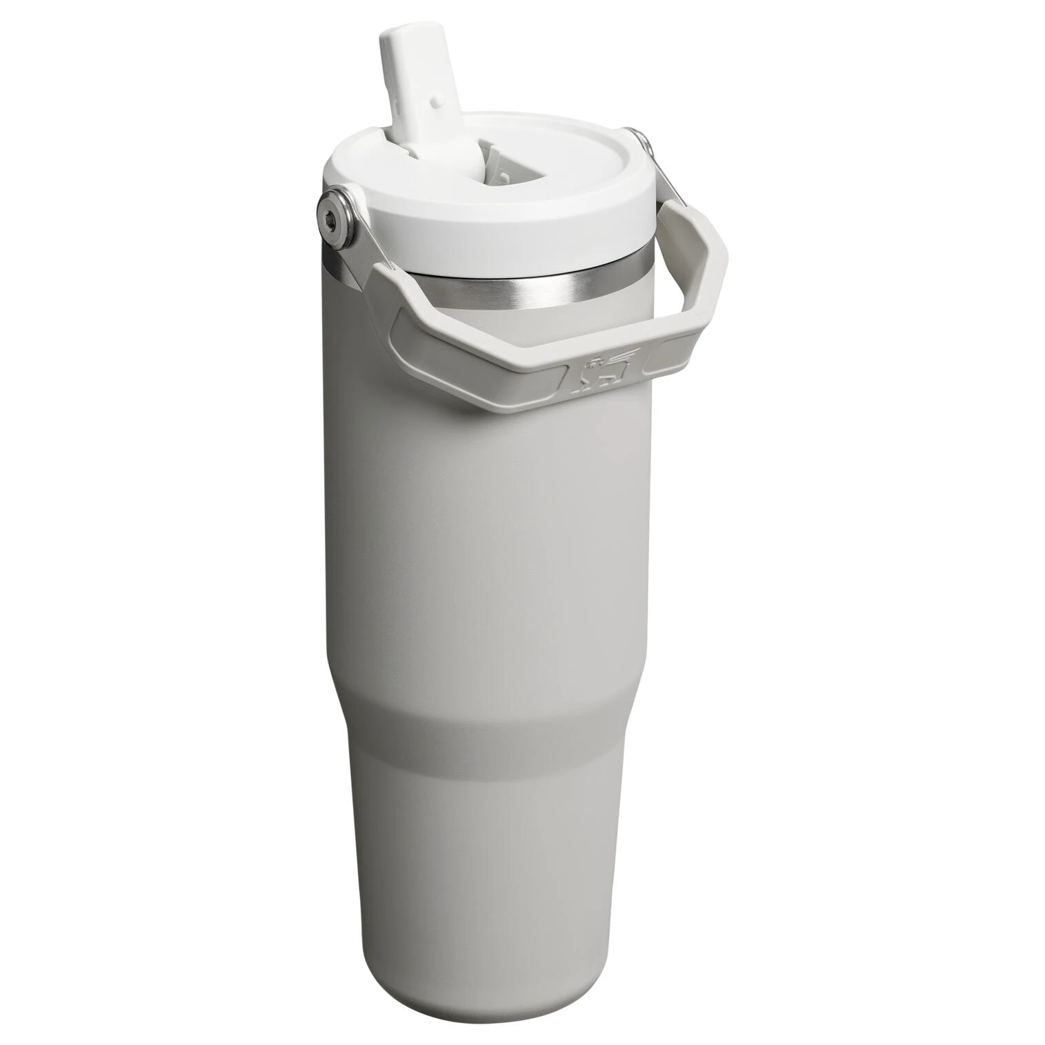 2. Stanley - termos tip sticla cu pai - Iceflow Flip Straw Tumbler 2.0 - gri - 0.89 L