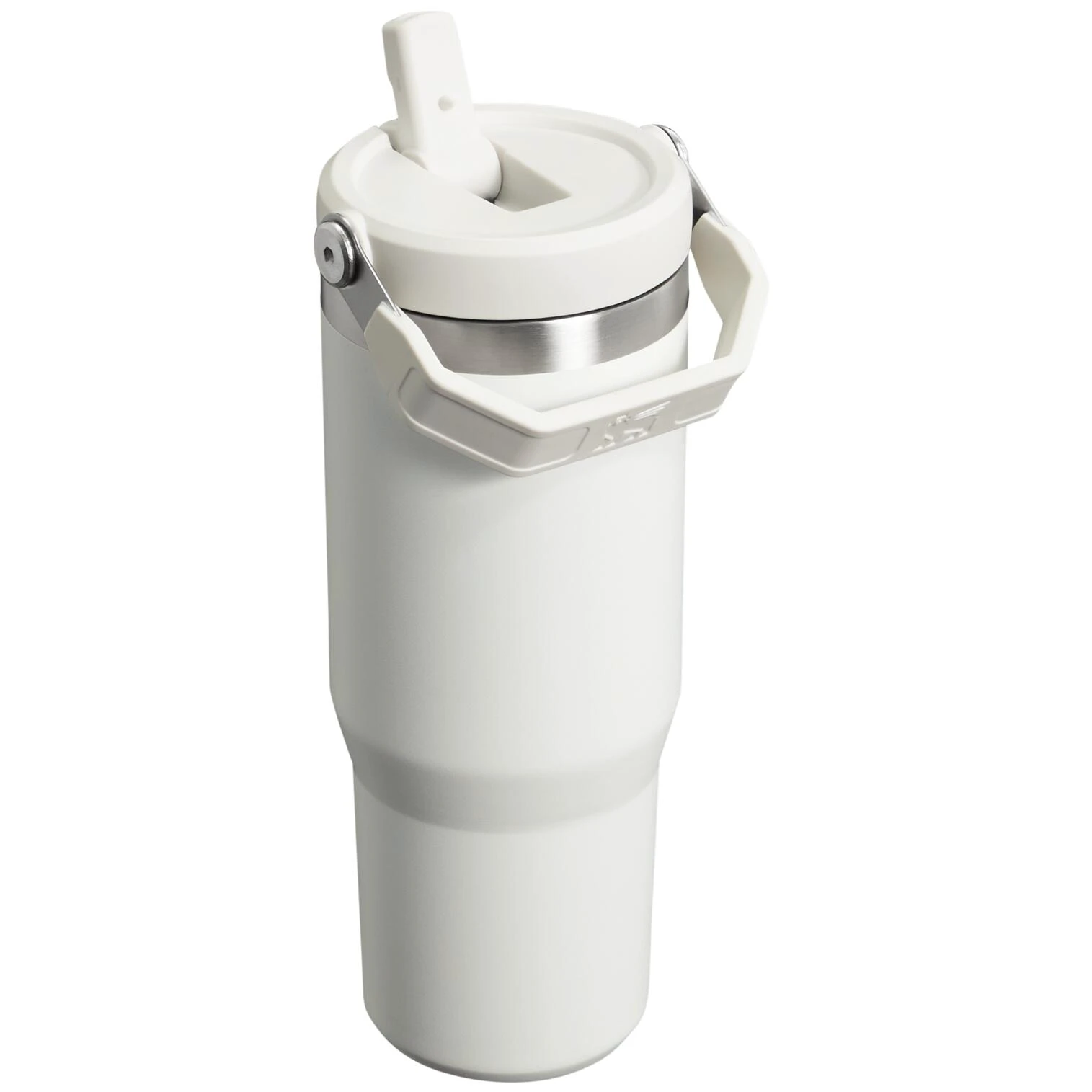 2. Stanley - termos tip sticla cu pai - Iceflow Flip Straw Tumbler 2.0 - alb - 0.89 L