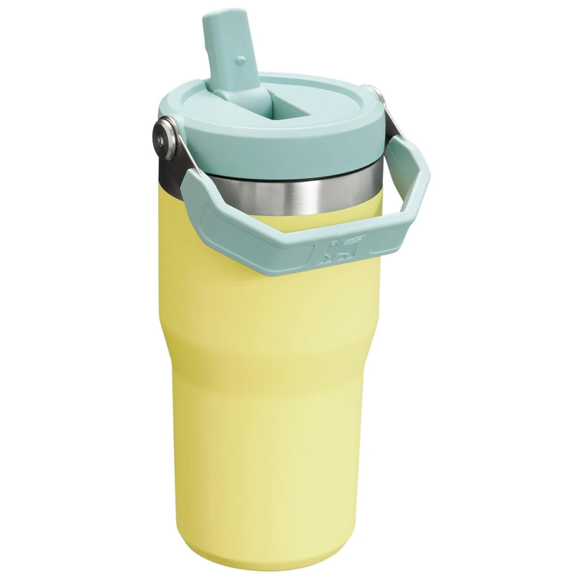 2. Stanley - termos tip sticla cu pai - IceFlow™ Flip Straw Tumbler - 0.6L - galben