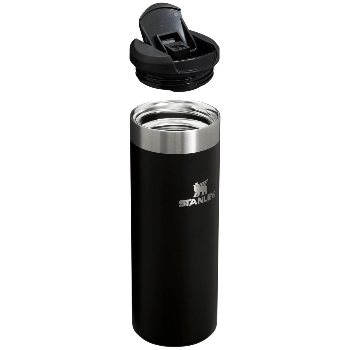 3. Stanley - termos calatorie - The Aerolight Transit Mug - Negru - 470 ml