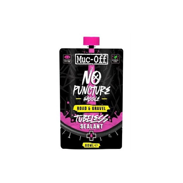 1. Muc-Off - solutie antipana - No Puncture Hassle - Road si Gravel Tubeless - 80 ml