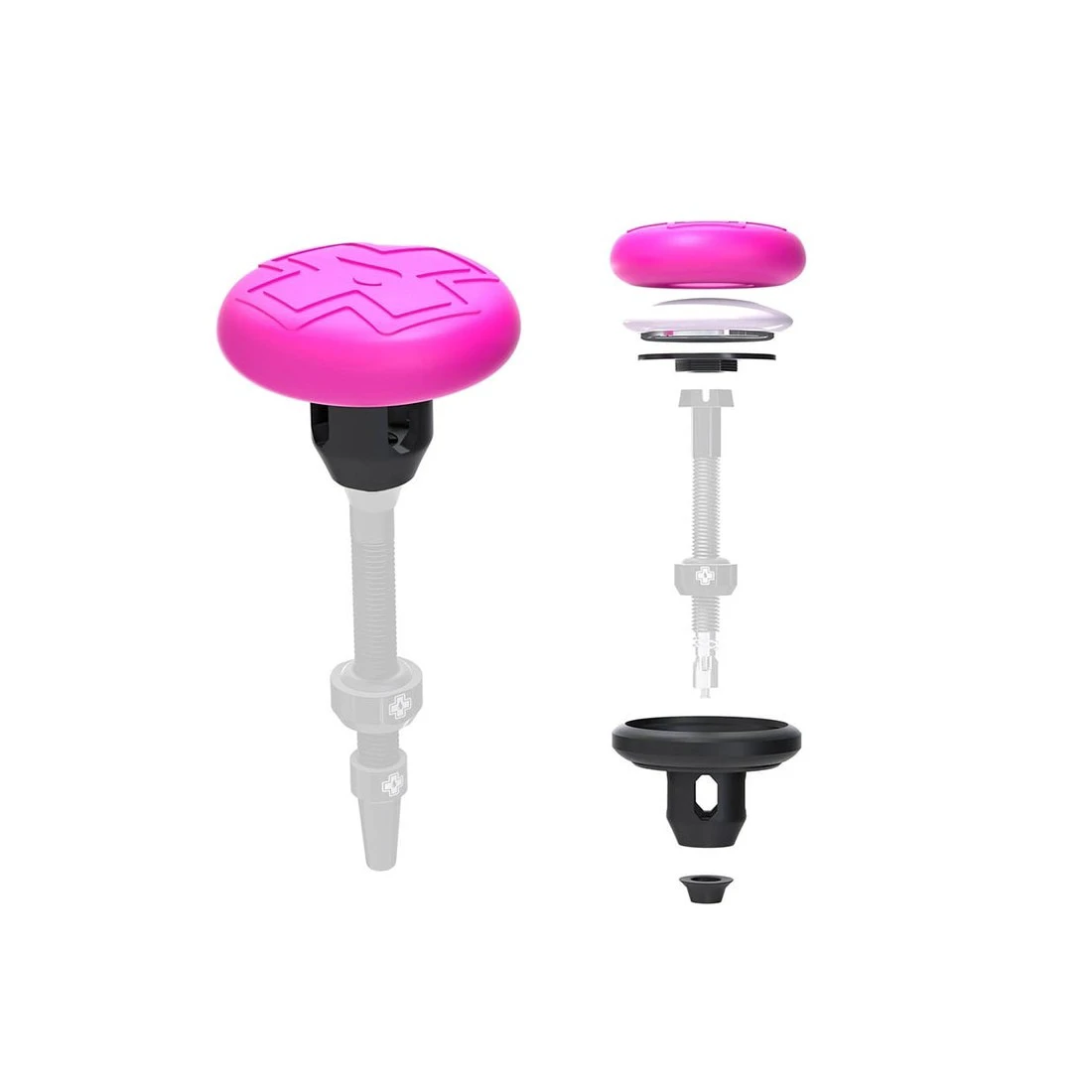 2. Muc-Off - Suport - Stealth Tubeless Tag Holder - roz