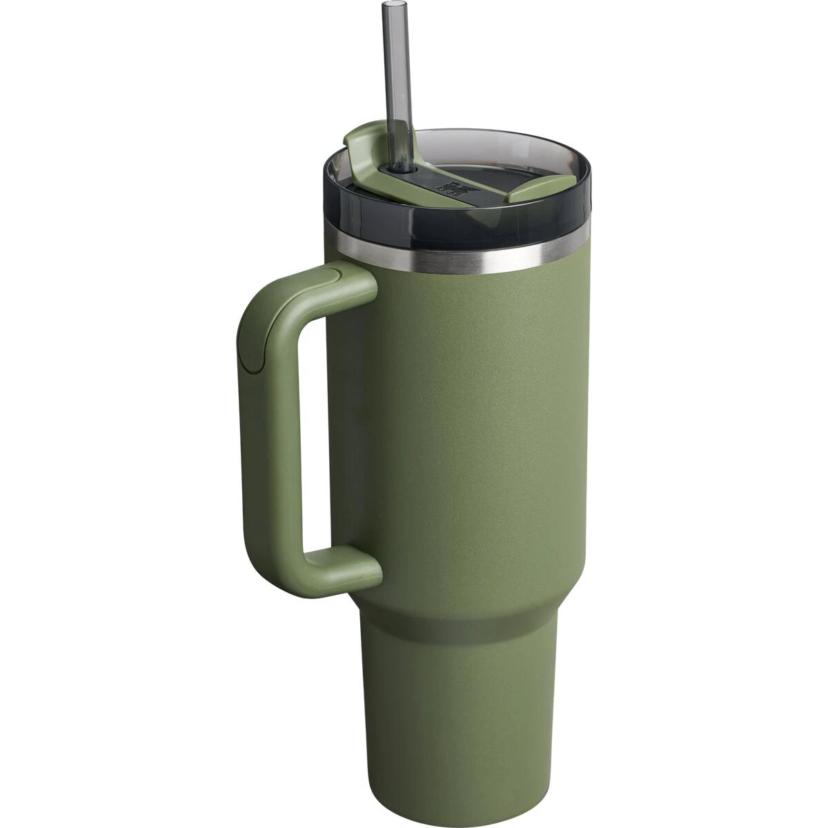 2. Stanley - termos tip sticla cu pai - Quencher H2.0 Tumbler - Verde negru - 1.18L