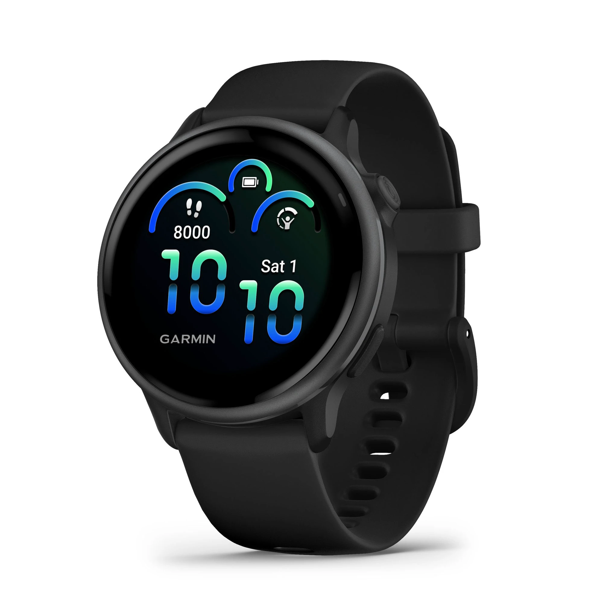 1. Garmin - vivoactive 6 smartwatch cu GPS și AMOLED - ramă gri slate din aluminiu - carcasă neagră şi bratara din silicon