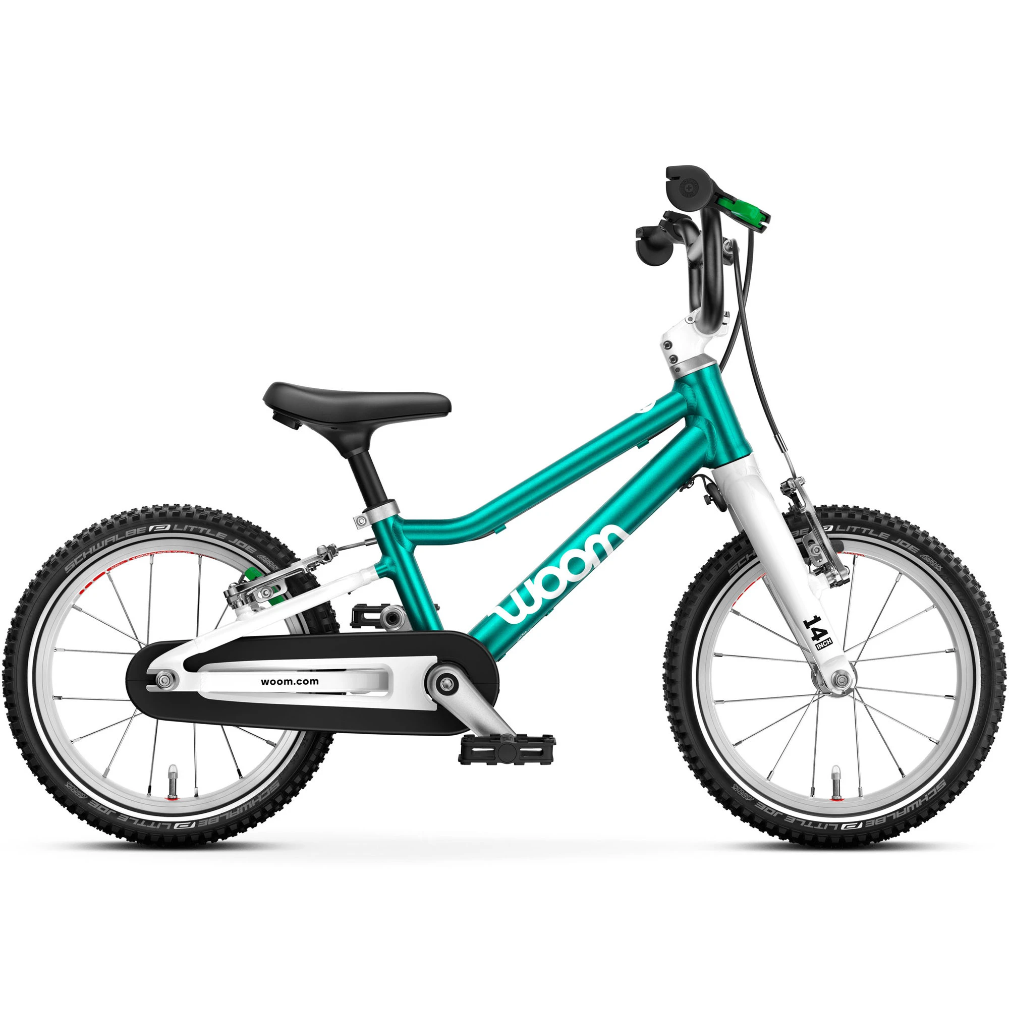 Bicicleta copii Woom 2 Go cu roti 14" verde Metallic Turquoise Petrol - 61779