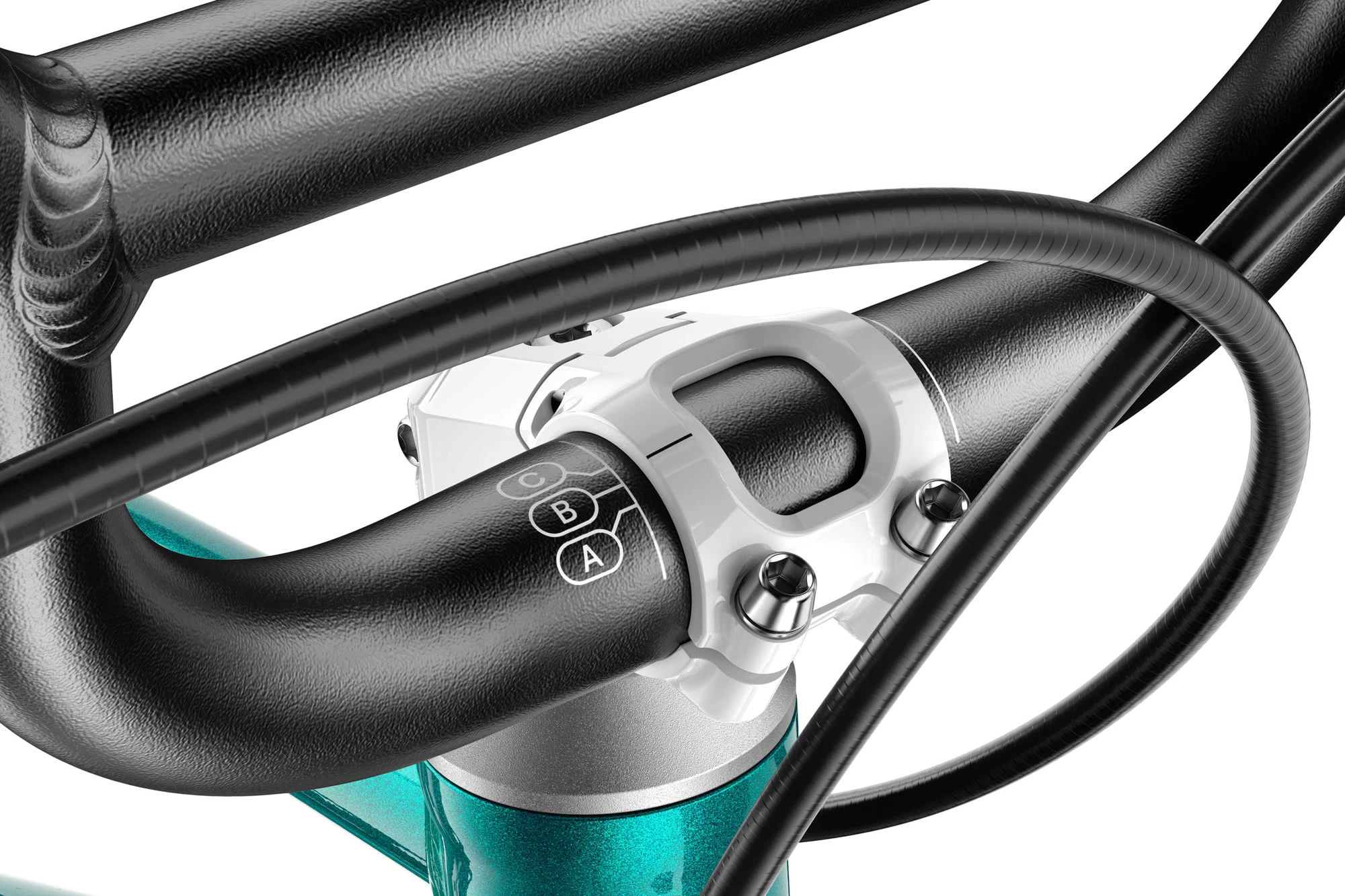 4. Bicicleta copii Woom 2 Go cu roti 14" verde Metallic Turquoise Petrol